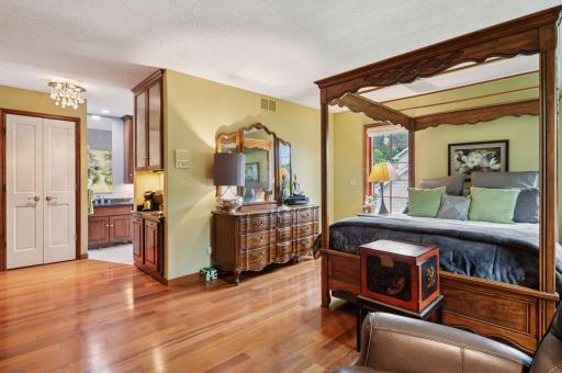 Experience the wow factor in this thoughtfully designed primary bedroom suite.