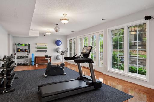 Virtually staged. What a home gym setup!