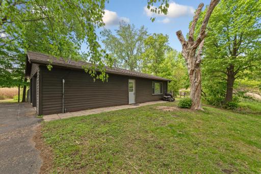 Garage with additional living quarters in the rear of the garage. The living quarters has heat and air conditioning.