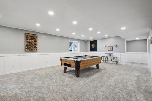 Plenty of room to take your best shot. Pool table stays, just bring your cue and enjoy!