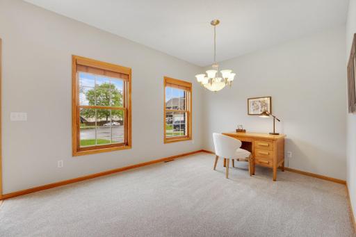 The Formal Dining Room (Office) is located in the front of the home.