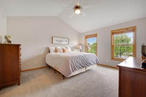 Primary Bedroom with vaulted ceiling - Upper Level