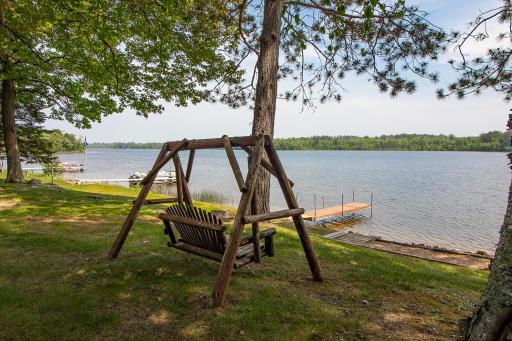 Almost flat, extremely gentle elevation leads from the cabin to the lakefront!