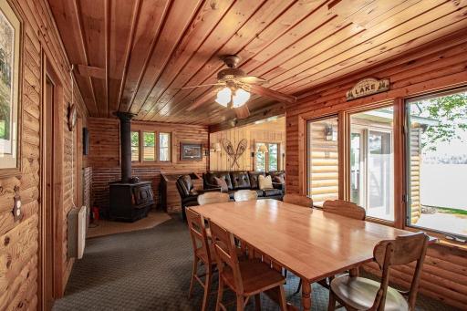 Dining area with LARGE windows to enjoy the lake! Notice space for 6 chairs!