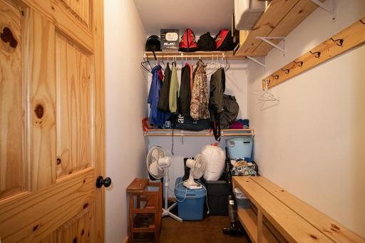 Large storage closet near entry door to this area.