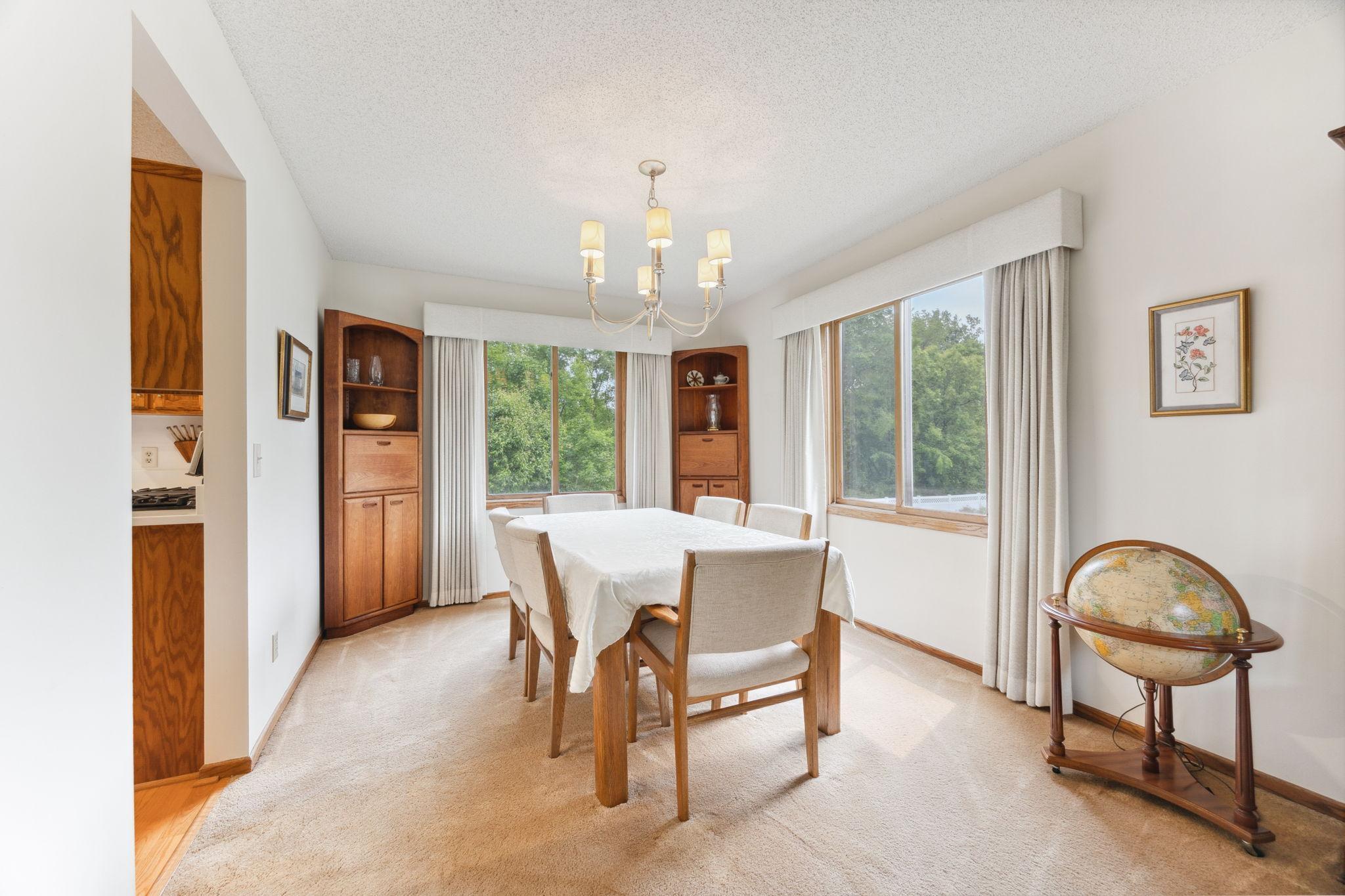 Formal Dining with lots of light