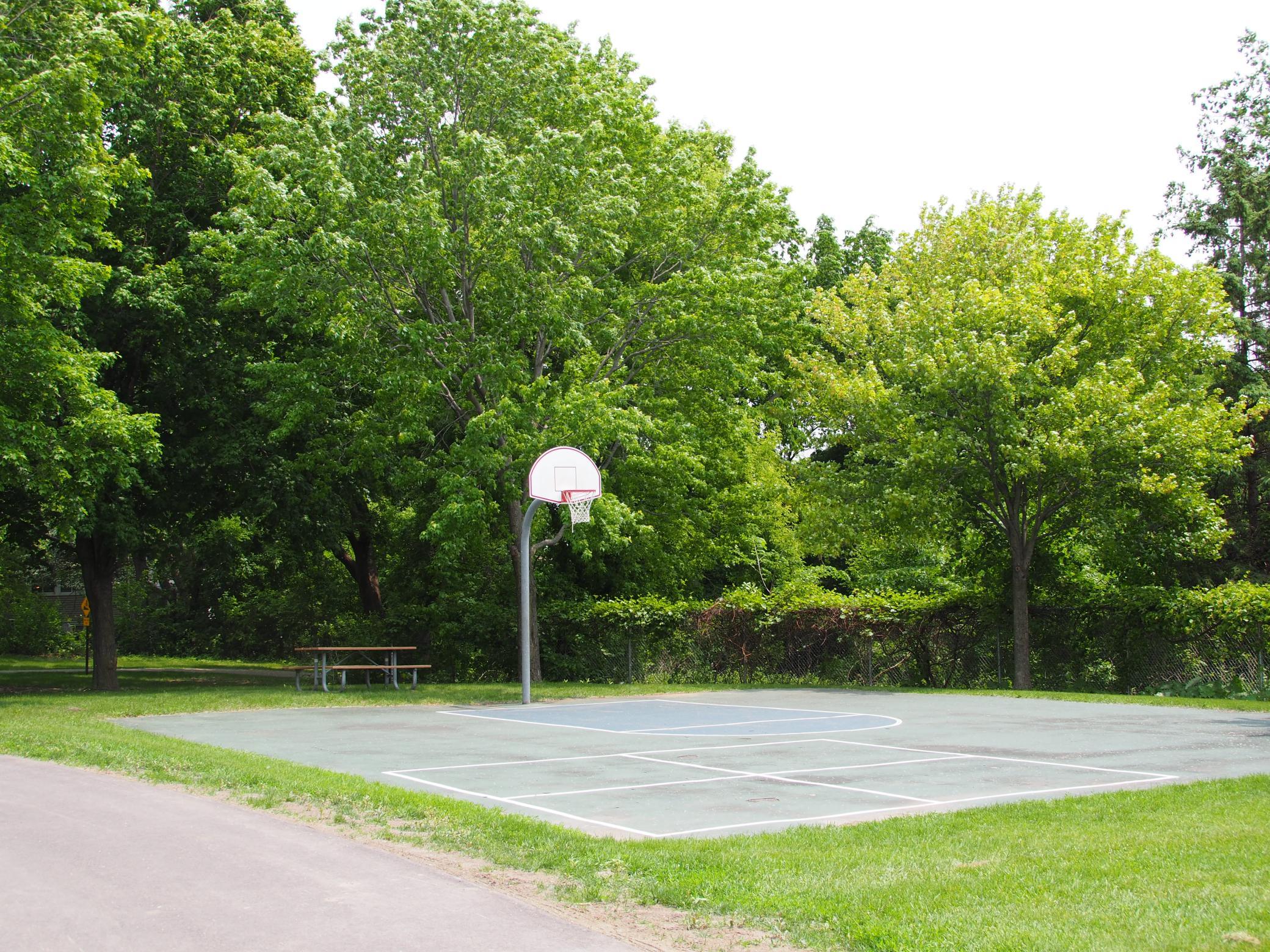 Basketball half court in the park