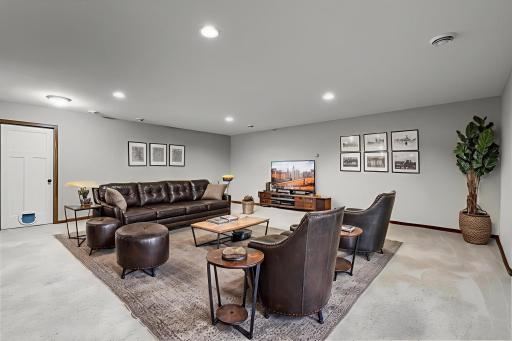 Virtually staged lower level.