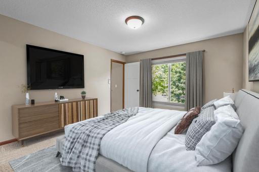 Primary bedroom -virtually staged