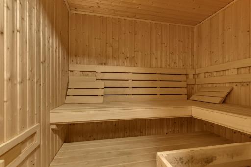 There is a spa-like experience at home with your very own built-in sauna.