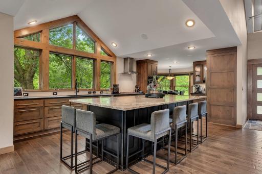 Beautiful and spacious 4.6 by 10-foot center islandâperfect for cooking, serving, and gathering.
