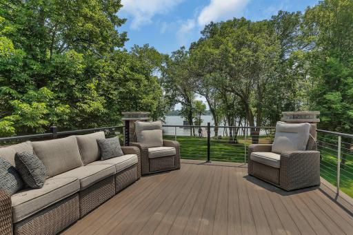 Relax in style on this large composite deck.