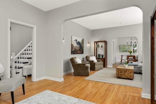 Hardwood floors throughout most of the home.