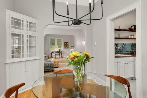 Dinning room built in hutches.