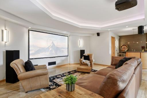 Experience luxury with Turkish vein-cut limestone flooring and in-floor heating