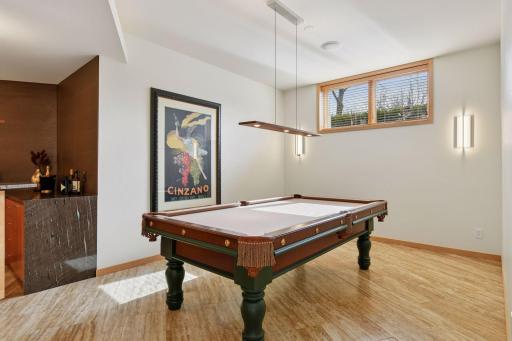 The game room offers versatile space, ideal for setting up a pool table or other entertaining activities