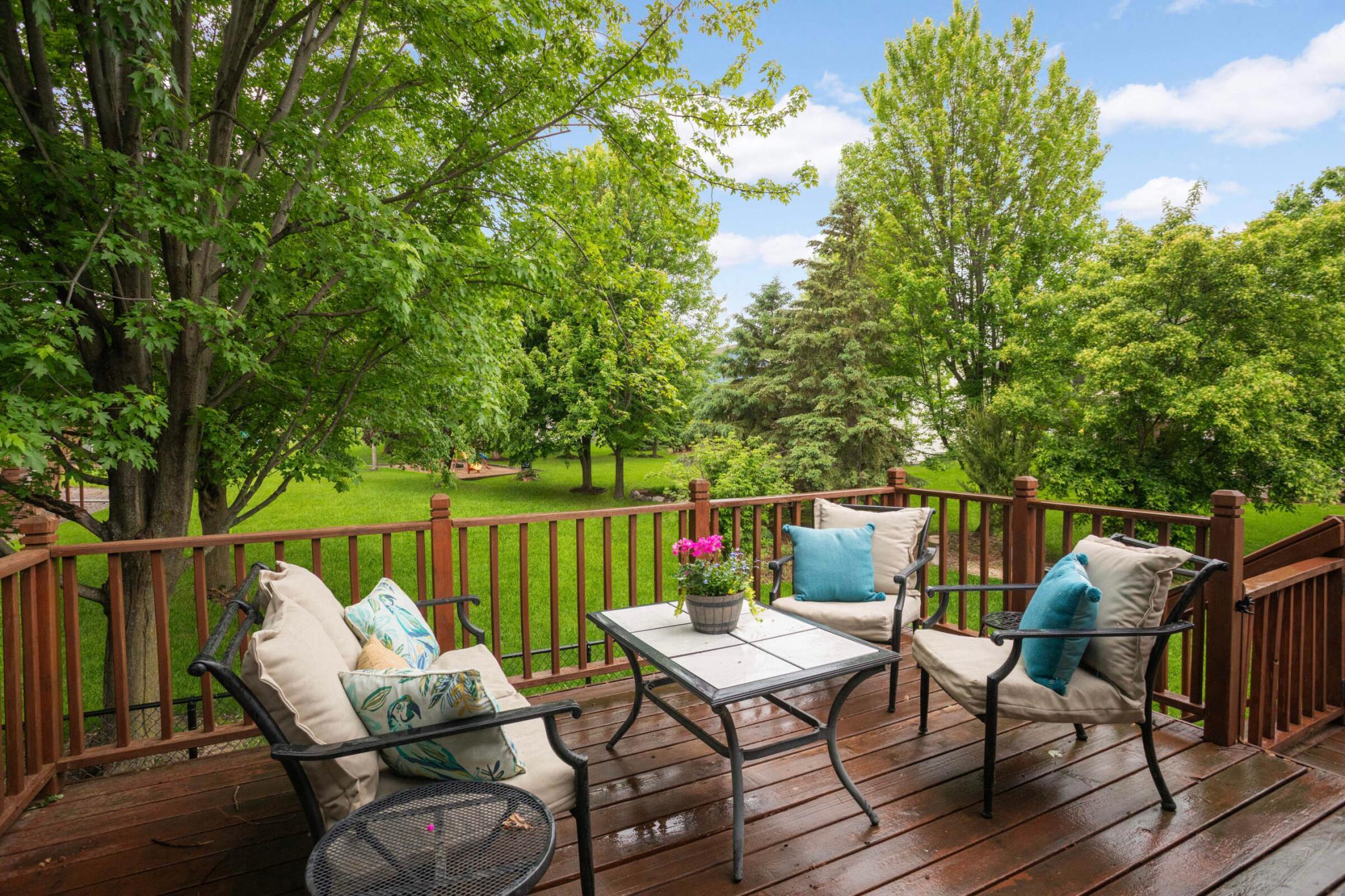 Relax on your spacious back deck