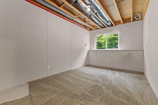Partially finished space that could be another bedroom