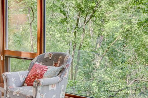 Each room shares the peace of the outdoors inside the house.