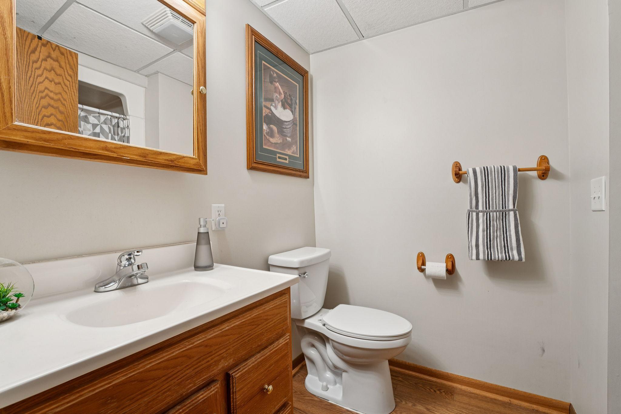 Lower level 3/4 bath.