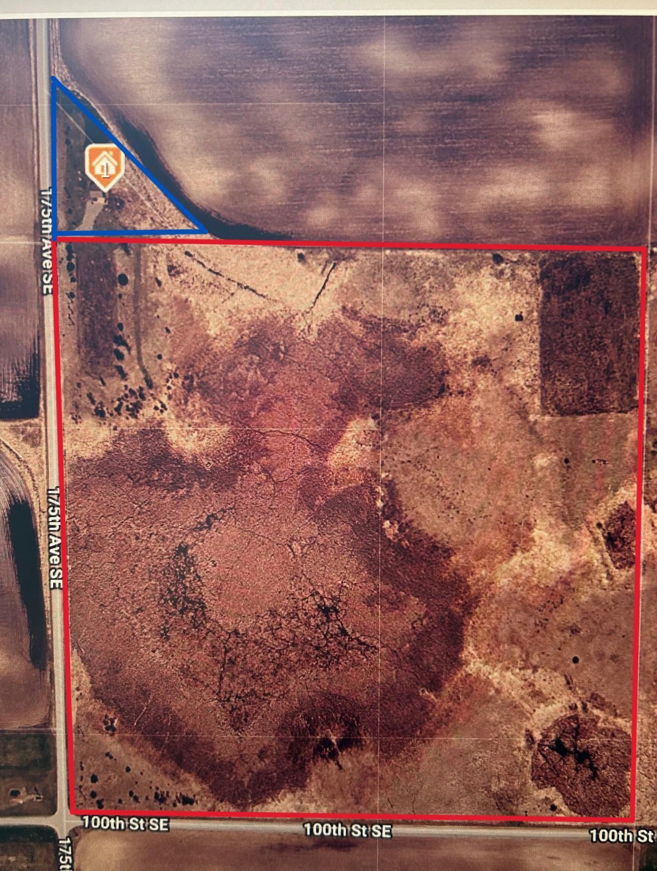 Red Border in Easement, Blue Border not in Easement