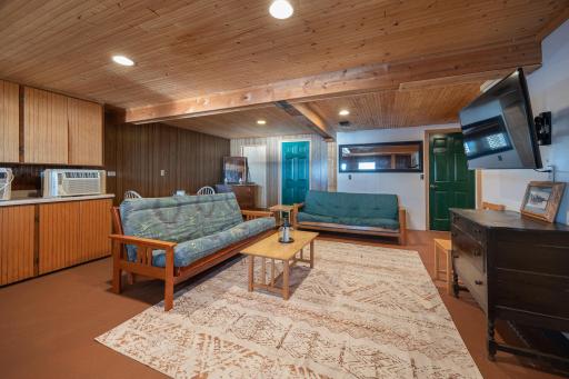 Lower level partially finished family room