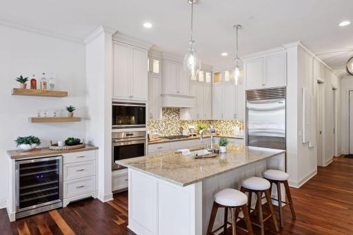 Kitchen with high end finishes and appliances