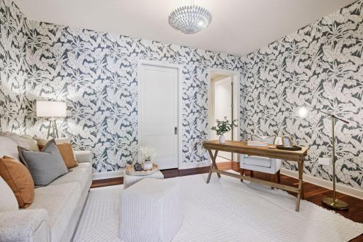 Third bedroom or den off of living room with a closet.