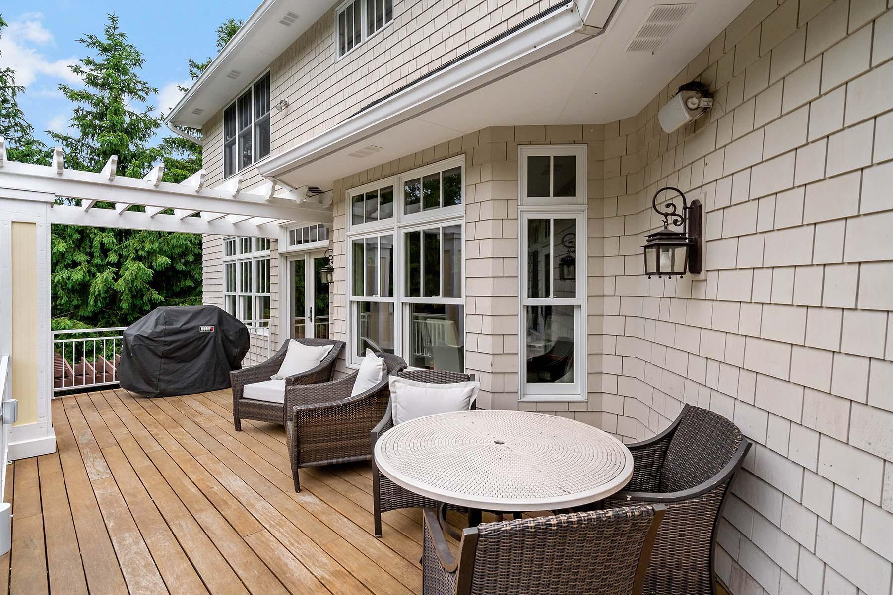 Another outdoor gas grill on the back deck