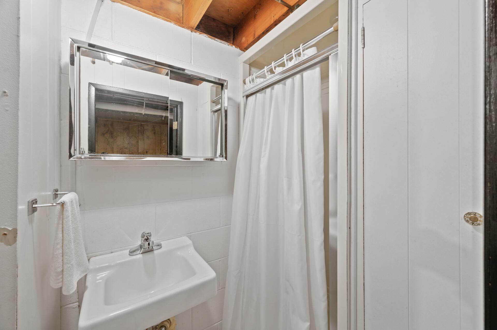 3/4 bath in lower level