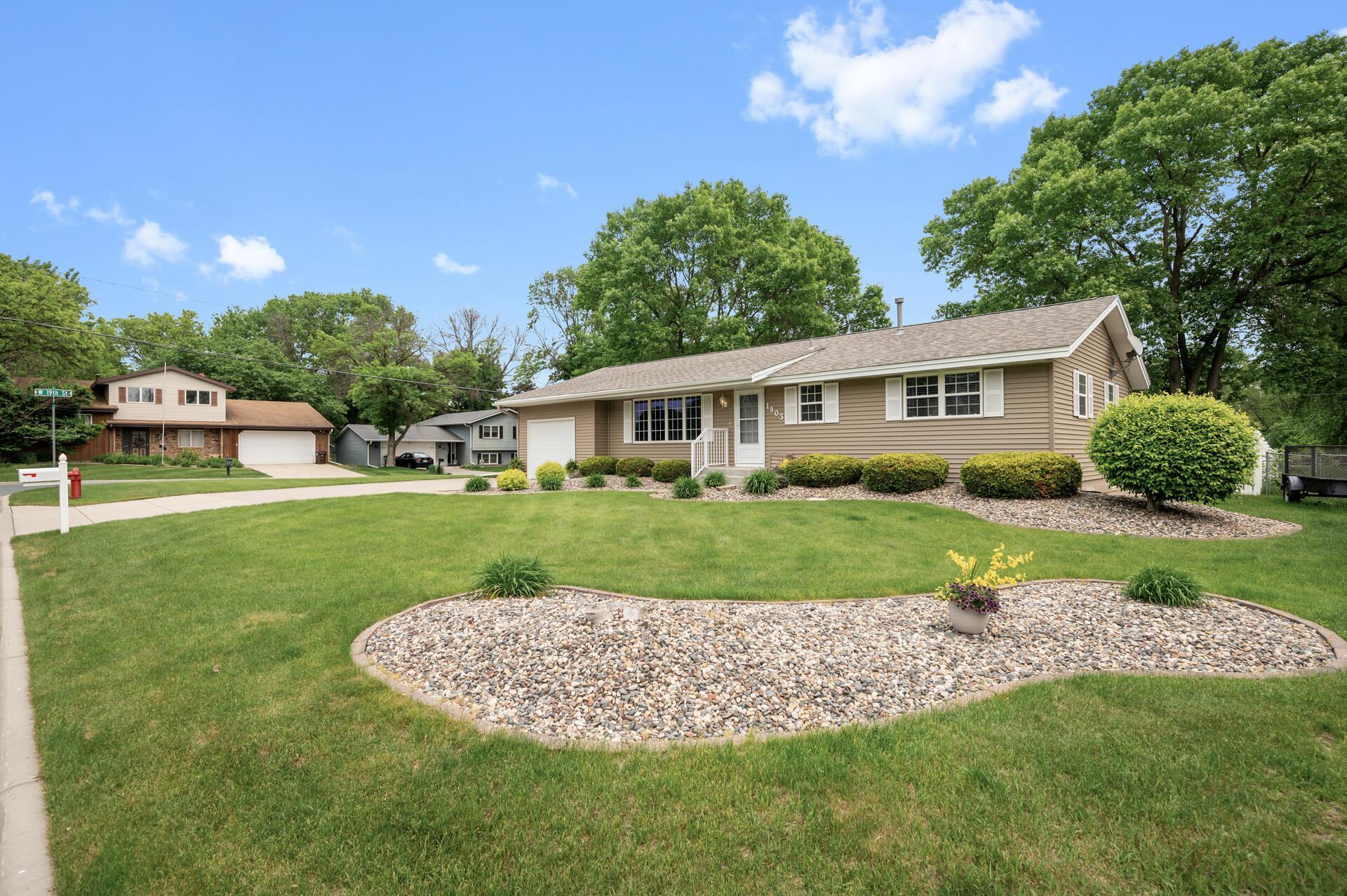 Tastefully, low maintenance landscaping