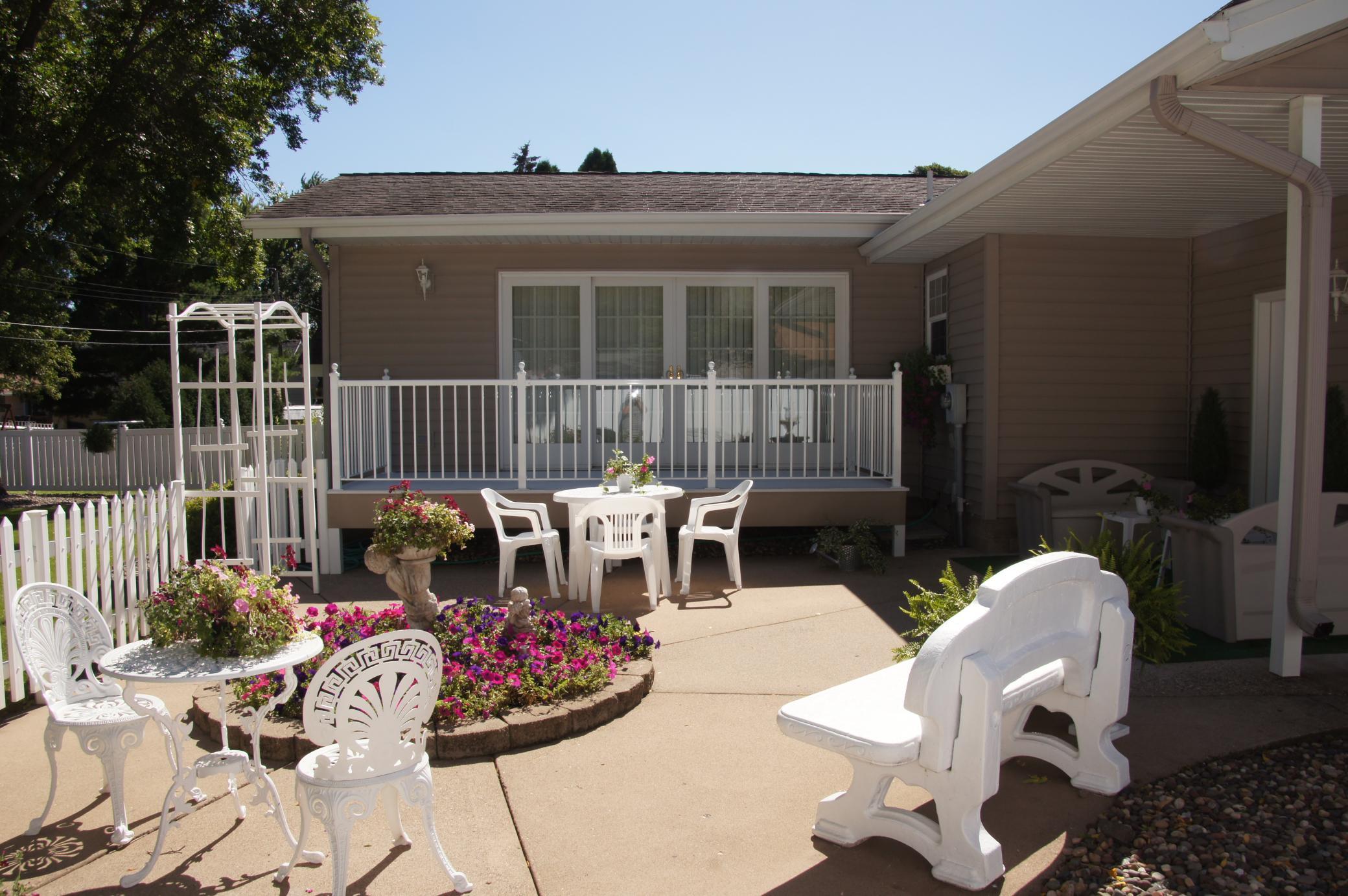 Another look at the patio in the middle of summer