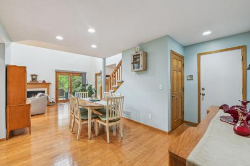Living room leads to informal dining room
