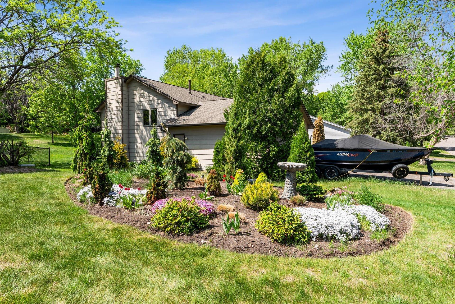 Beautiful garden in the front yard.
