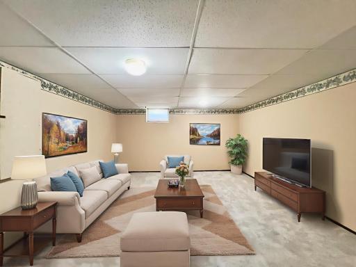 New carpet throughout the 4th level! Amusement/family room has space for an air hockey table or a toy room. Virtually staged.