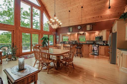 Spacious dining area