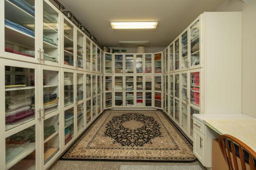 Walk in linen closet and storage