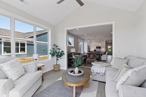 Grab a good book and your morning cup of coffe and snuggle up in the sunroom