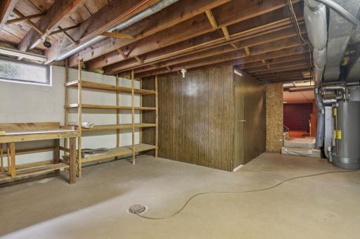The paneled room is additional storage space
