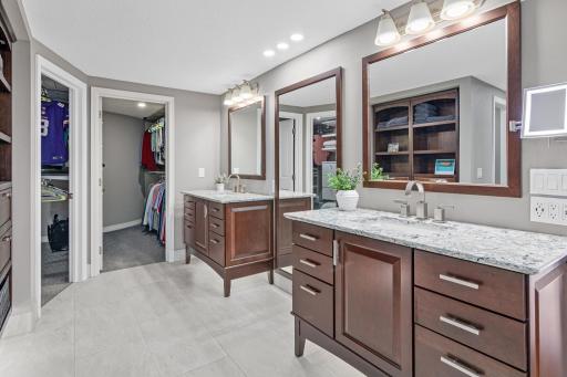 Plenty of space to get ready in the morning and keep your bathroom items organized.
