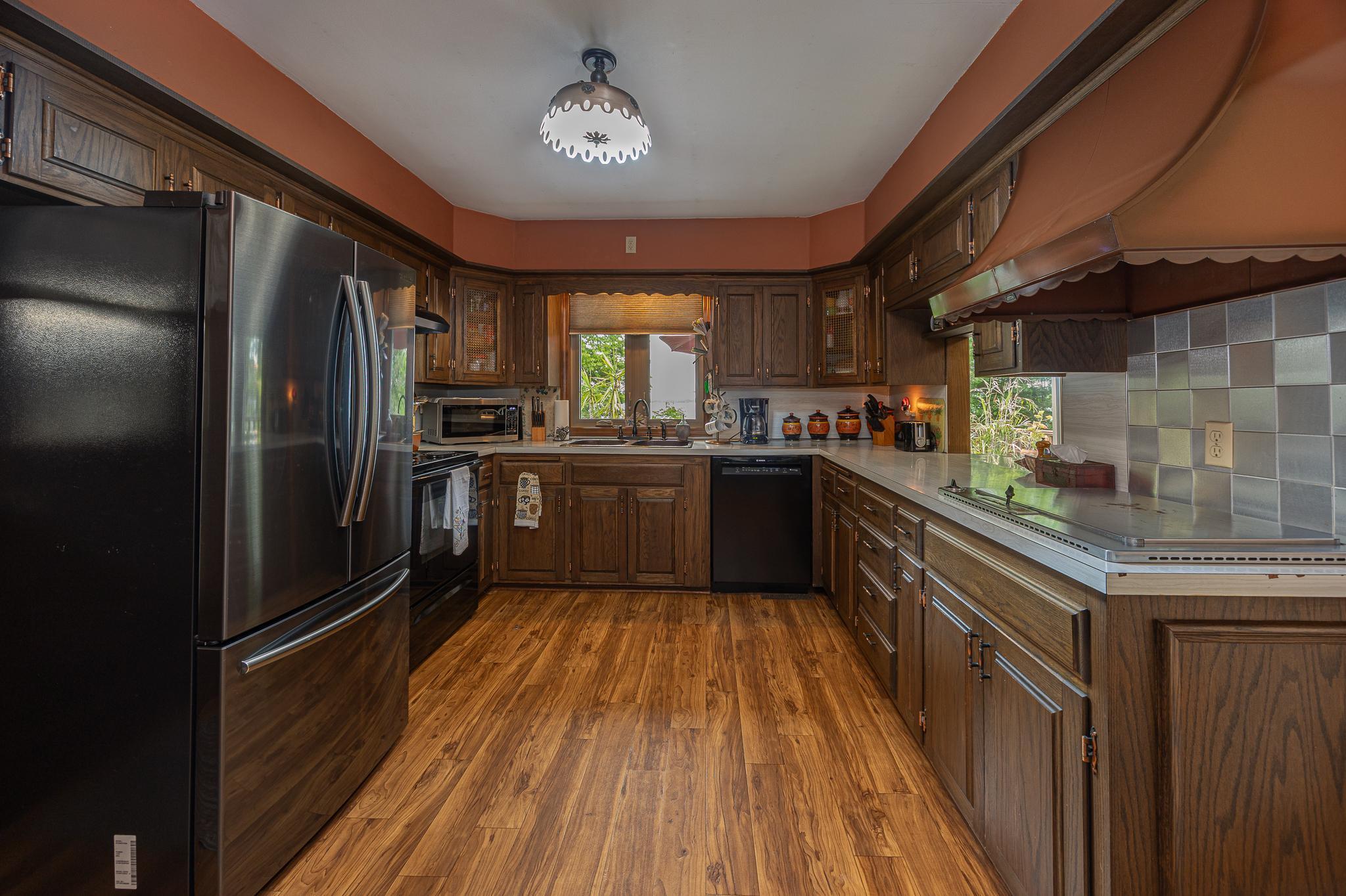 Kitchen with updated appliances.