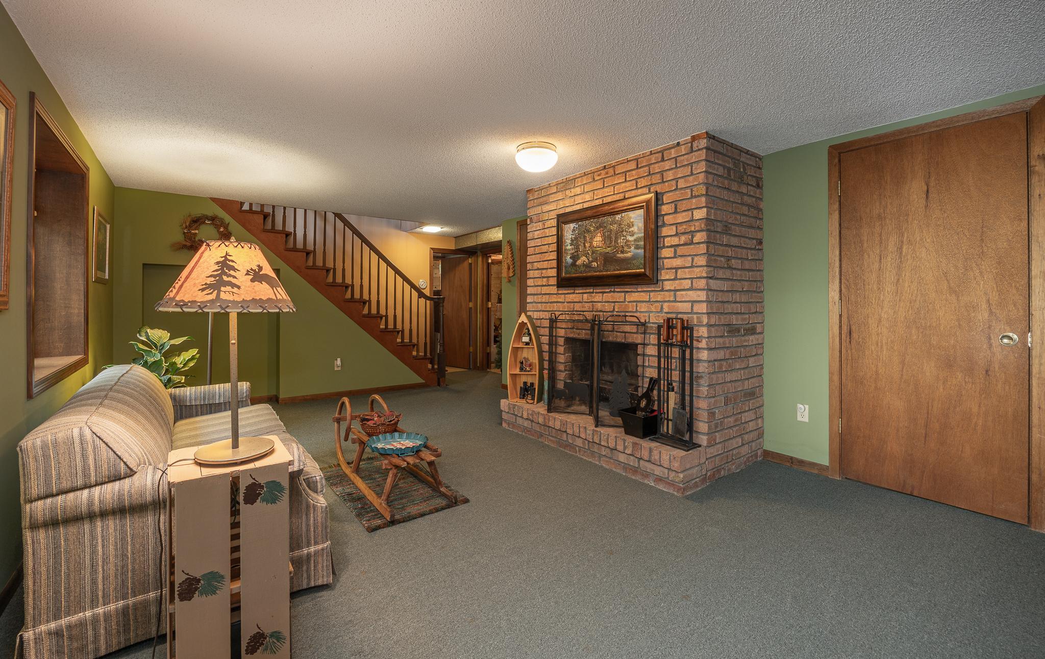 Additional views of the lower level family room.