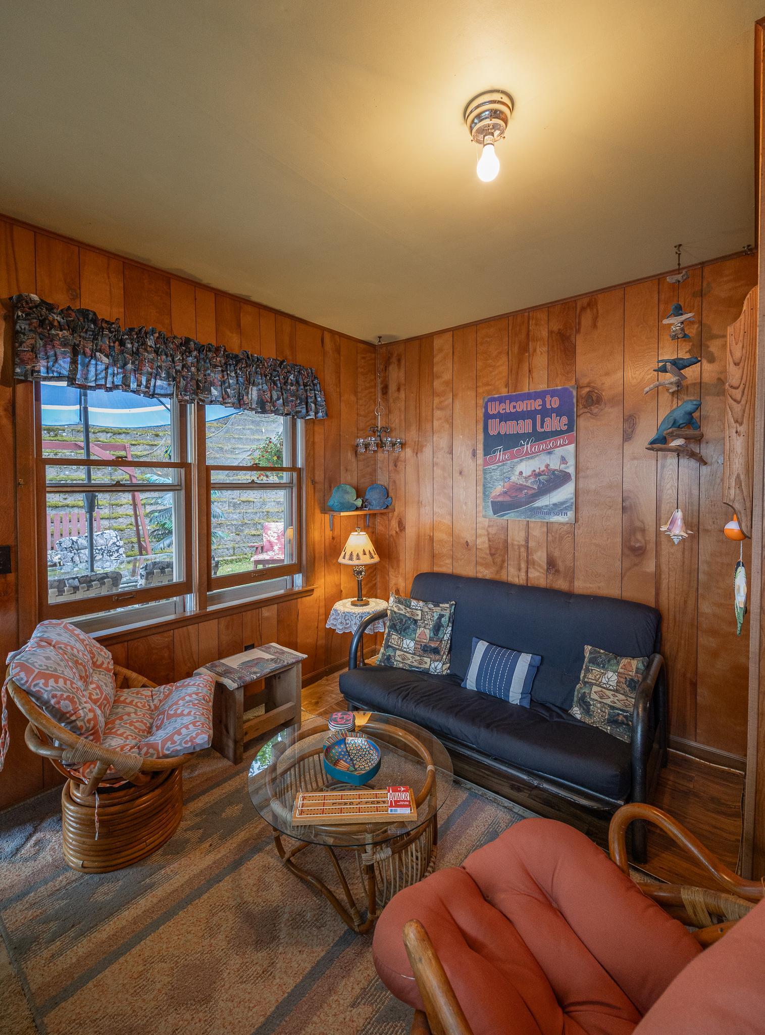 Interior of bunkhouse.