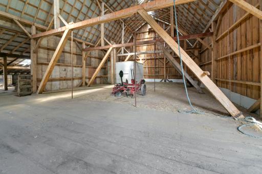 Hay loft. Hanging structure. Floor has no bounce to it at all.