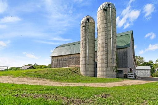 Barn ramp to hay loft. Silos constructed in 2018.