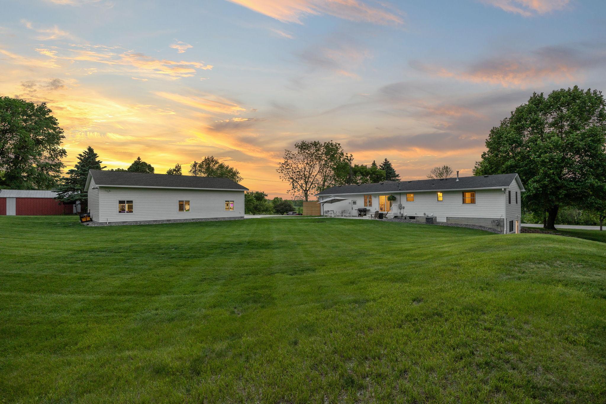Speciality lawncare, level backyard for all the outdoor games and entertaining.