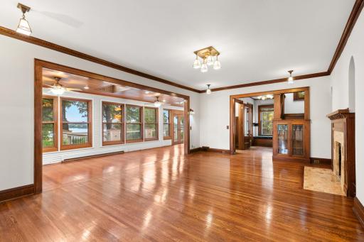 Living Room has Spectacular Lake Views