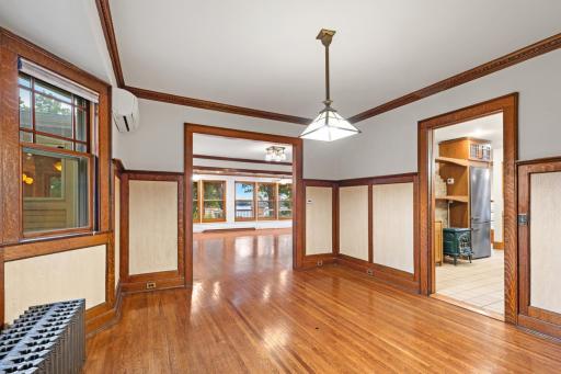 Formal Dining Leads into the Living Room and Porch