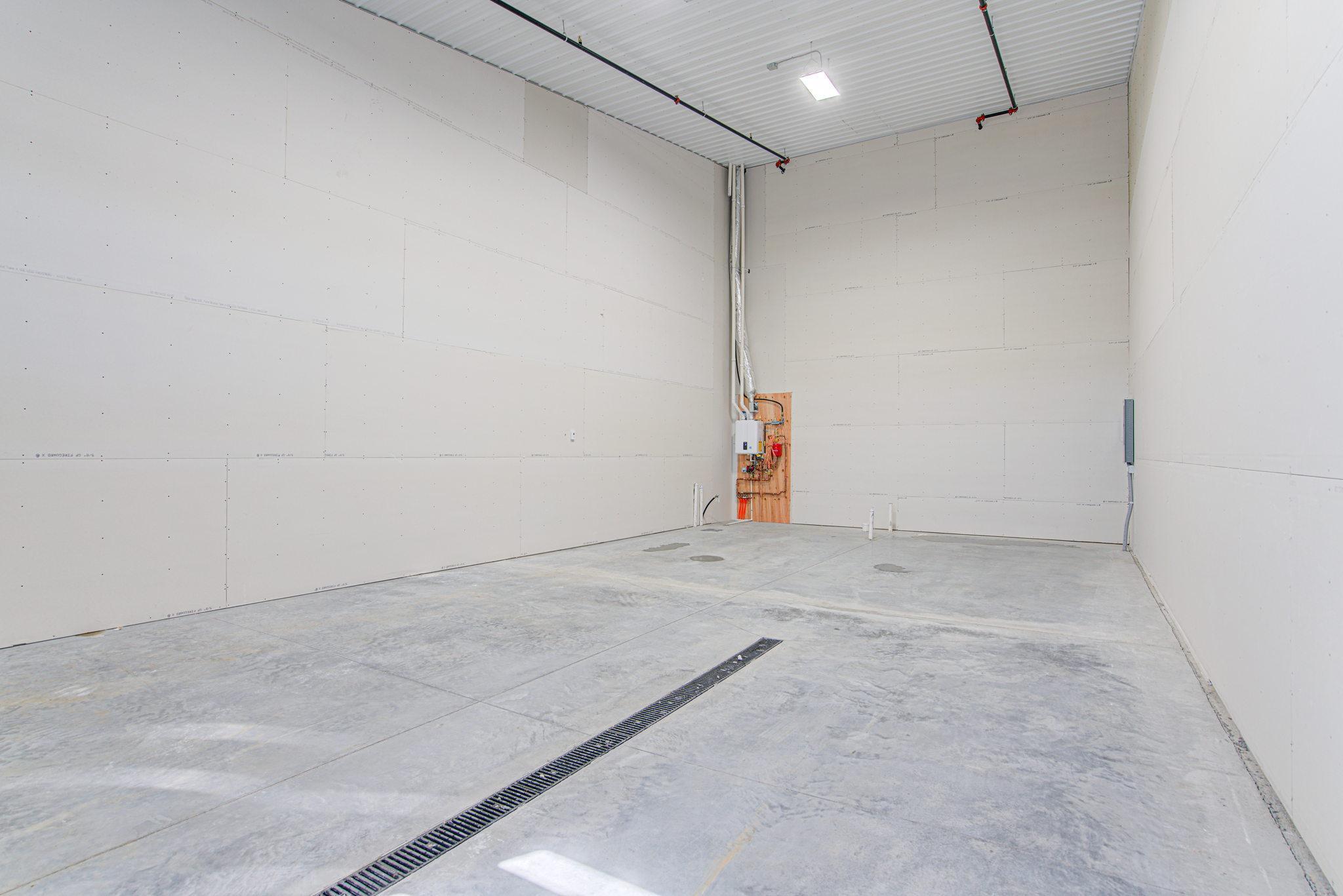 Unit Interior with Floor Drain