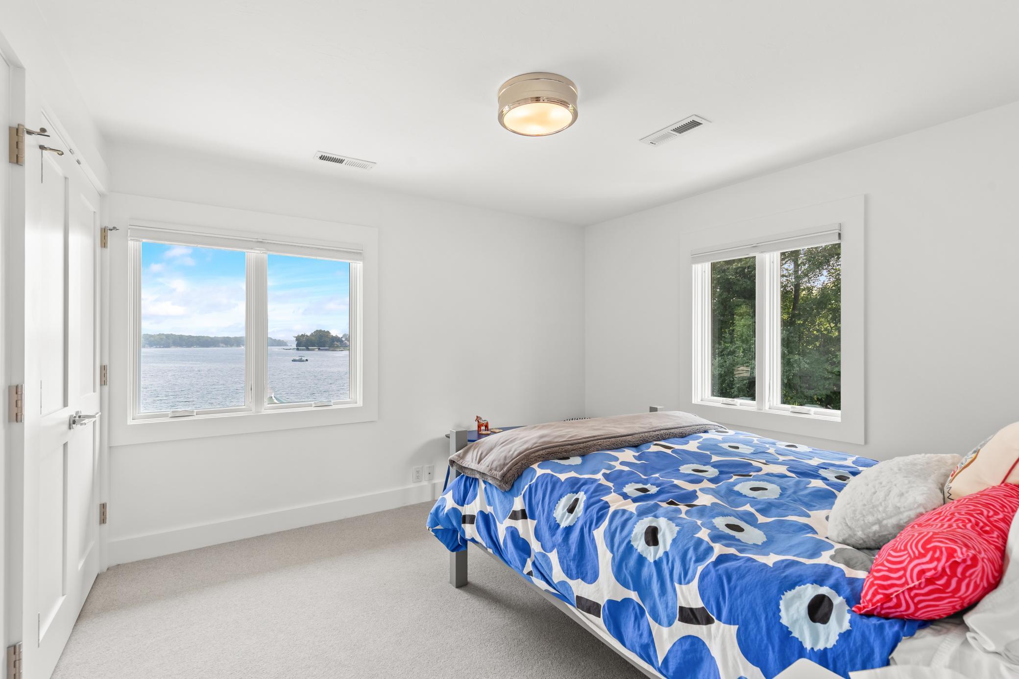 Second level bedroom with a view.